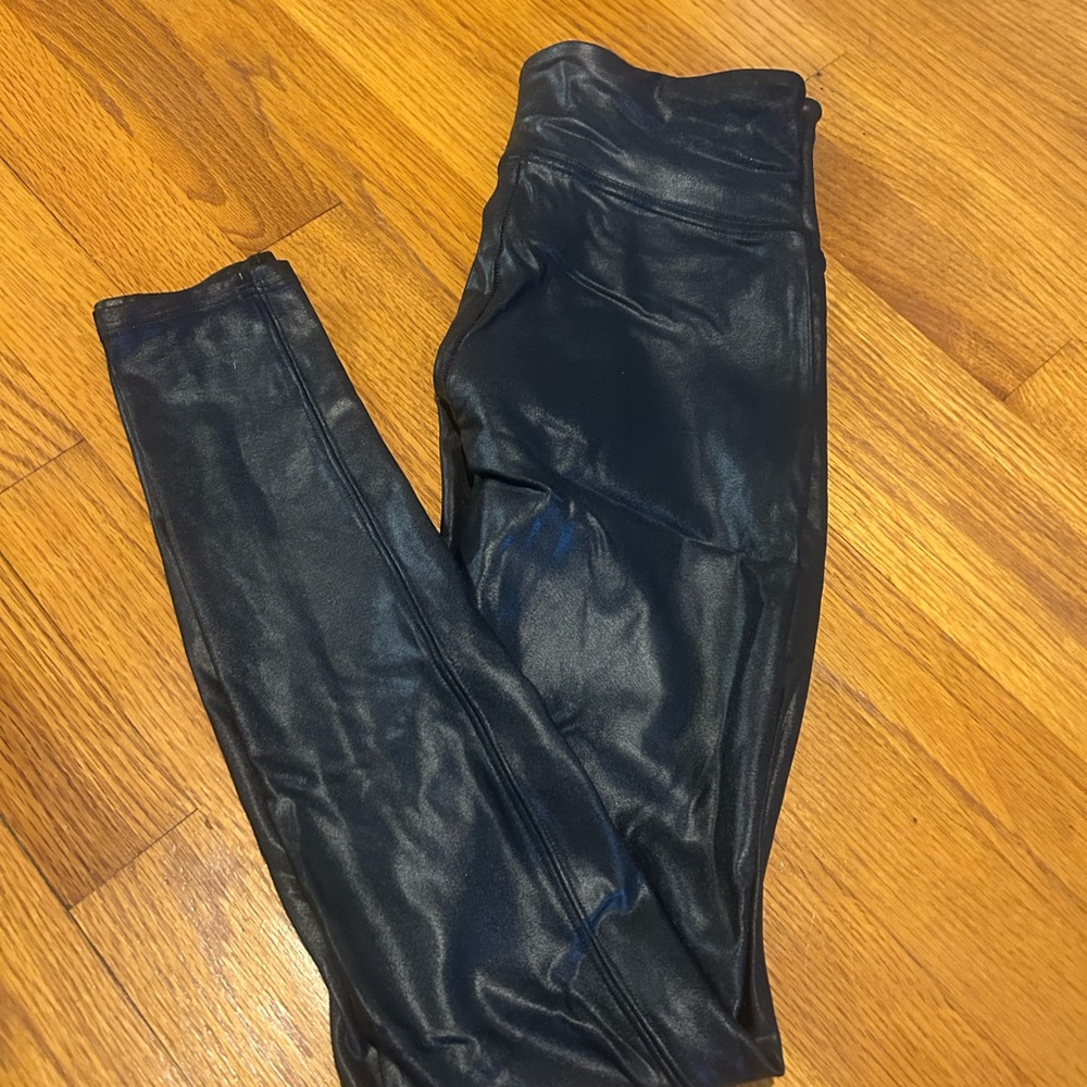 SPANX Black Faux Leather Leggings